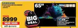 HiFi Corp SAMSUNG 65-Inch Crystal UHD 4K-65BU8000F offer
