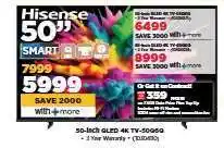 HiFi Corp 50-inch QLED 4K TV-50Q60 offer