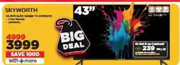 HiFi Corp SKYWORTH 43-Inch QLED Google TV-43S2530H offer
