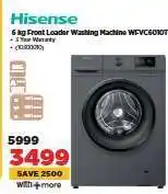 HiFi Corp Hisense 6 kg Front Loader Washing Machine WFV6010T offer