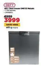 HiFi Corp Defy 195L Chest Freezer DMF513 Metallic offer