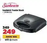 HiFi Corp Sunbeam Sandwich Toaster Black offer