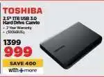 HiFi Corp TOSHIBA 2.5 1TB USB 3.0 Hard Drive Canvio offer