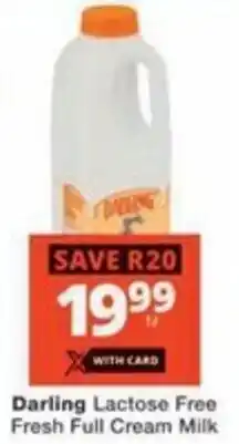 Checkers Hyper Darling Lactose Free Fresh Full Cream Milk offer