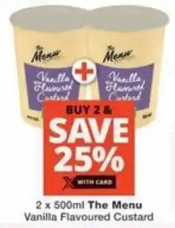 Checkers Hyper The Menu Vanilla Flavoured Custard offer