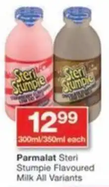 Checkers Hyper Parmalat Steri Stumpie Flavoured Milk All Variants offer