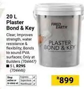 Builders Warehouse Fired Earth Plaster Bond & Key 704447-20Ltr offer