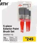 Builders Warehouse Fired Earth 5-Piece Exterior Paint Brush Set 850000110 offer