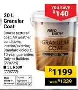 Builders Warehouse Fired Earth Granular Coat 770775-20Ltr offer