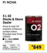 Builders Warehouse NOVA 02 Slasto & Stone Sealer (Gloss & Matt) 33035-5Ltr offer