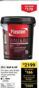 Builders Warehouse Plascon Wall & All 28973-20Ltr offer