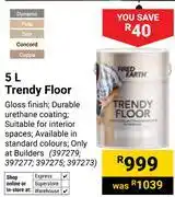 Builders Warehouse Fired Earth 5L Trendy Floor offer