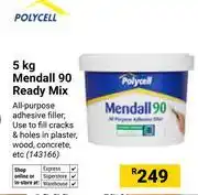 Builders Warehouse Polycell 5Kg Mendall 90 Ready Mix offer