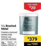 Builders Warehouse Fired Earth 1L Brushed Metal offer