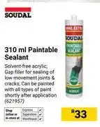 Builders Warehouse Soudal Paintable Sealant (621957)-310ml offer