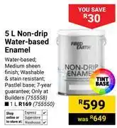 Builders Warehouse Fired Earth 5L Non Drip Water Based Enamel offer