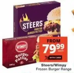 Checkers Hyper Steers/ Wimpy Frozen Burger Range offer