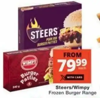 Checkers Hyper Steers/ Wimpy Frozen Burger Range offer