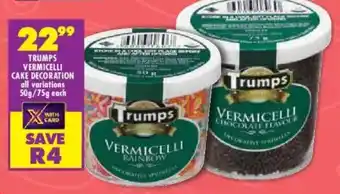 Shoprite Trumps vermicelli cake decoration offer