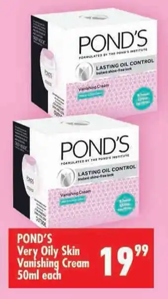Shoprite POND'S Very Oily Skin Vanishing Cream offer