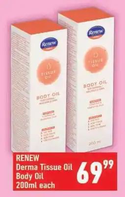Shoprite RENEW Derma Tissue Oil Body Oil offer