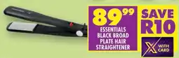 Shoprite Essentials black broad plate hair straightener offer