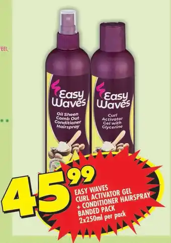 Shoprite Easy waves curl activator gel + conditioner hairspray banded pack offer