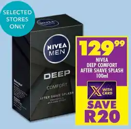 Shoprite Nivea deep comfort after shave splash offer