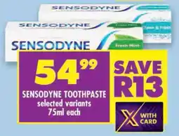 Shoprite Sensodyne toothpaste offer