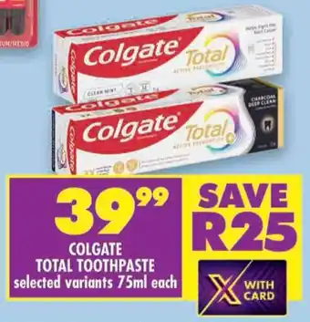 Shoprite Colgate Total Toothpaste offer