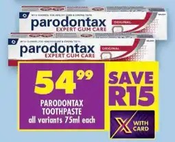 Shoprite Parodontax toothpaste offer
