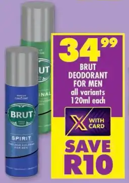 Shoprite Brut deodorant for men offer