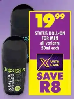 Shoprite Status roll-on for men offer