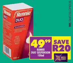 Shoprite Rennie duo suspension offer