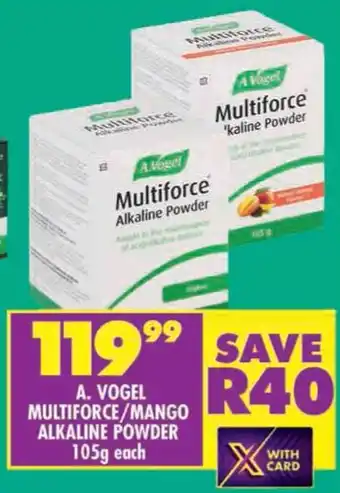 Shoprite A. vogel multiforce/ mango alkaline powder offer