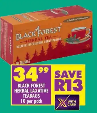 Shoprite Black forest herbal laxative teabags offer