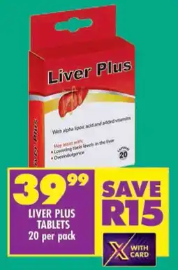 Shoprite Liver plus tablets offer