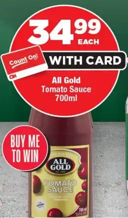 OK Foods All Gold Tomato Sauce offer