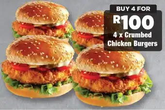 OK Foods Crumbed Chicken Burgers offer