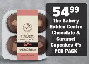 OK Foods The Bakery Hidden Centre Chocolate & Caramel Cupcakes offer