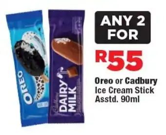 OK Foods Oreo or Cadbury Ice Cream Stick Asstd. offer