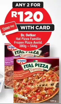 OK Foods Dr. Oetker Ital Pizza Familia Frozen Pizza Asstd. offer