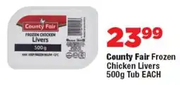 OK Foods County Fair Frozen Chicken Livers Tub offer
