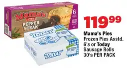 OK Foods Mama's Pies Frozen Pies Asstd. or Today Sausage Rolls offer