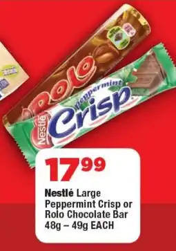 OK Foods Nestlé Large Peppermint Crisp or Rolo Chocolate Bar offer
