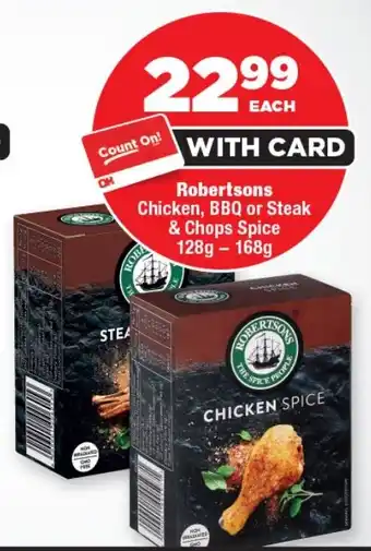 OK Foods Robertsons Chicken, BBQ or Steak & Chops Spice offer