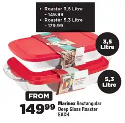 OK Foods Marinex Rectangular Deep Glass Roaster offer