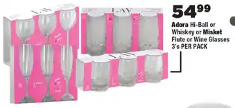 OK Foods Adora Hi-Ball or Whiskey or Misket Flute or Wine Glasses offer