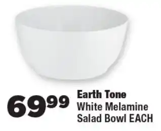 OK Foods Earth Tone White Melamine Salad Bowl offer