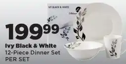 OK Foods Ivy Black & White Dinner Set offer